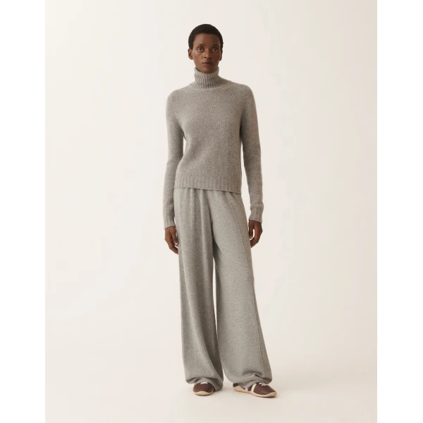 Fabiana Filippi Cashmere Turtleneck Sweater in Grey, view 3
