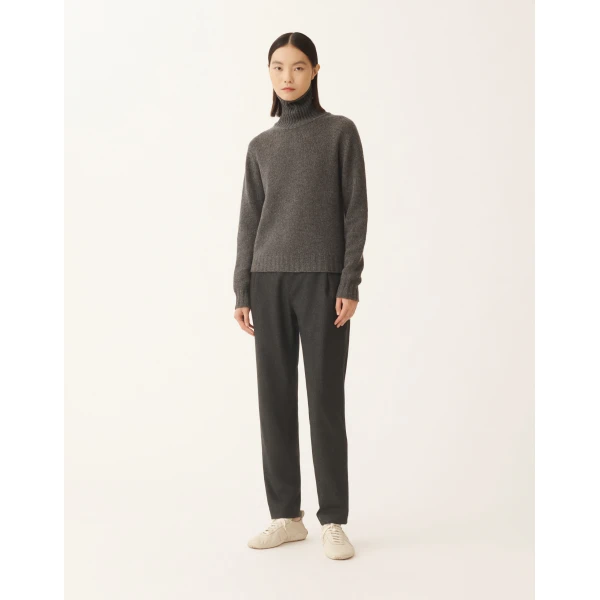 Fabiana Filippi Cashmere Turtleneck Sweater in Grey, view 3