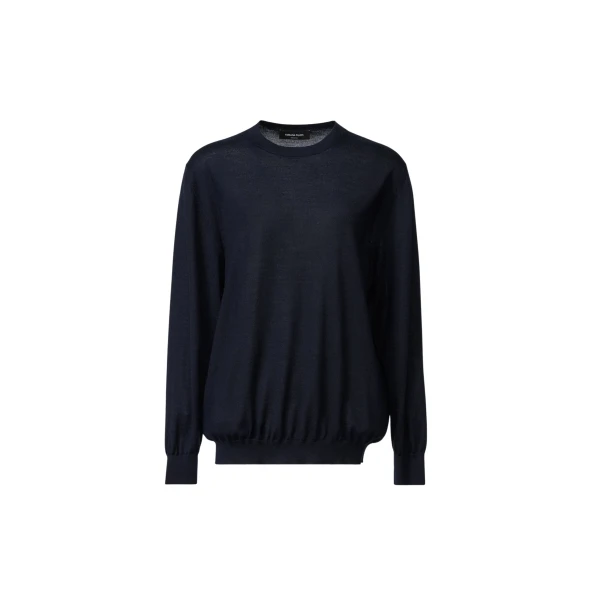 Fabiana Filippi Cashmere and Silk Sweater in Midnight Blue