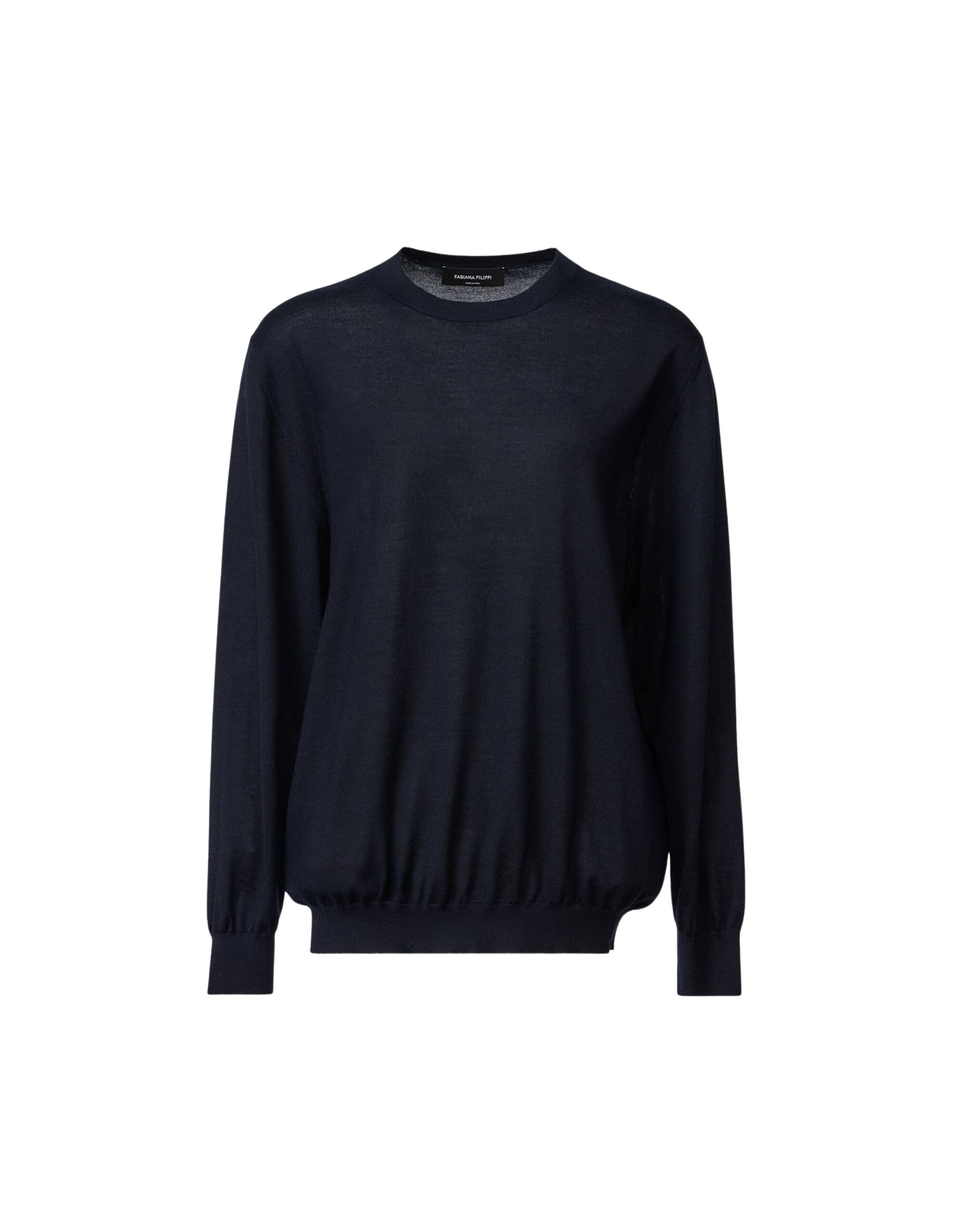Fabiana Filippi Cashmere and Silk Sweater in Midnight Blue