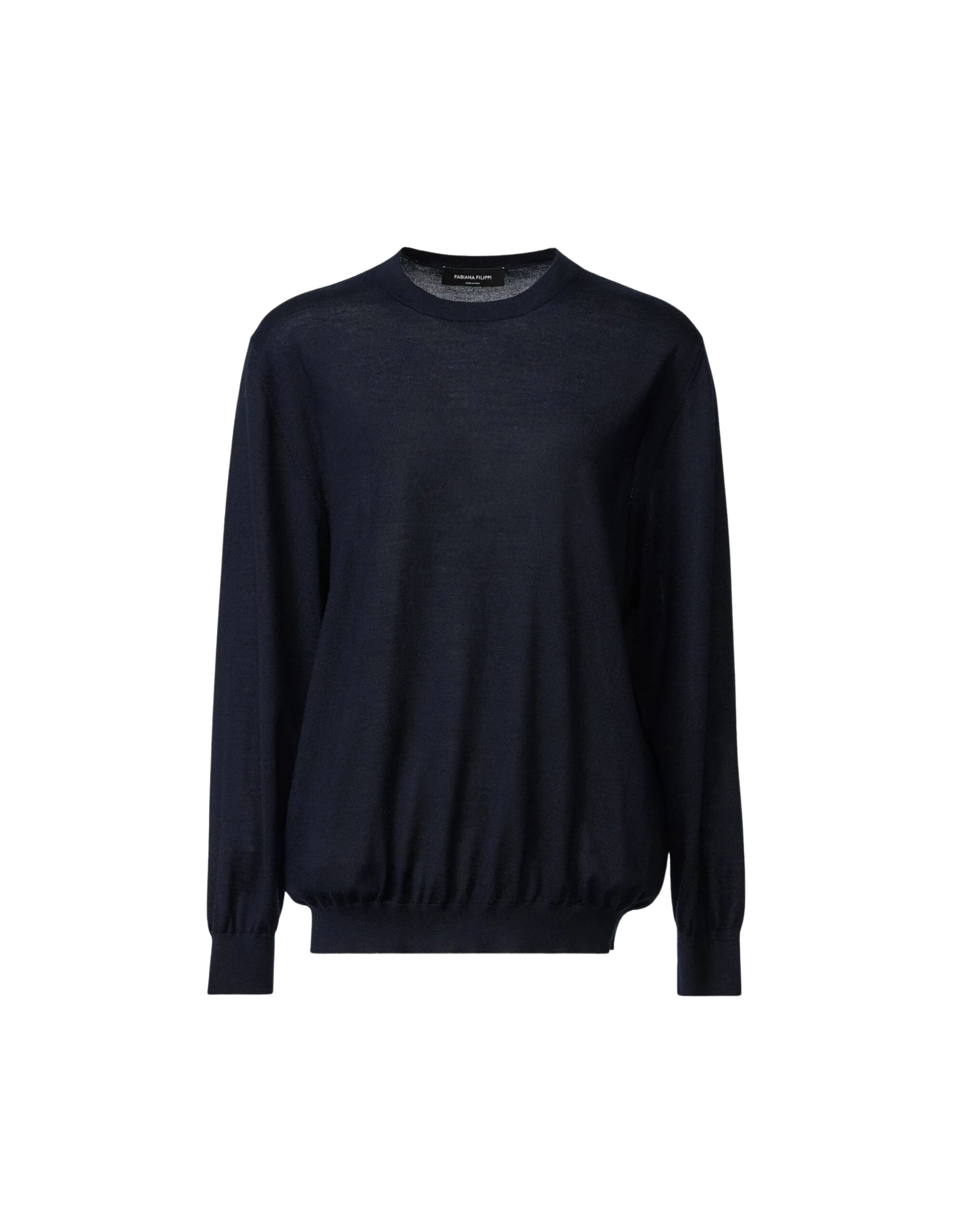 Fabiana Filippi Cashmere and Silk Sweater in Midnight Blue