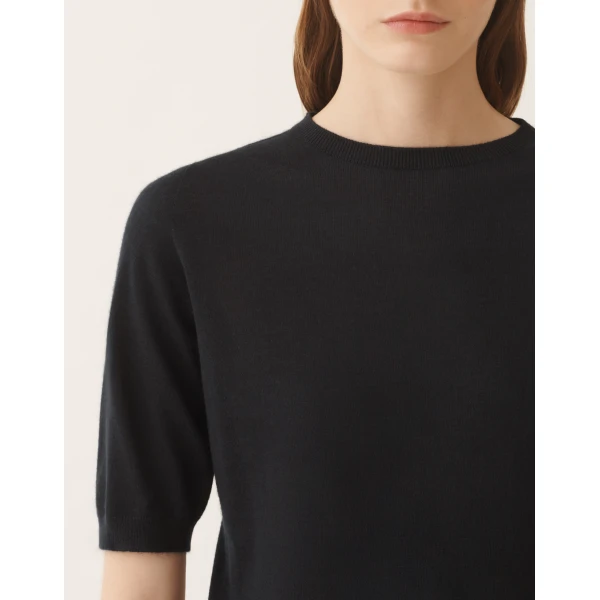 Fabiana Filippi Cashmere and Silk Sweater in Night Blue, view 5
