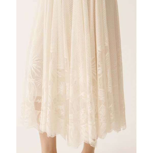 Fabiana Filippi Circle Skirt in Lace, Butter, view 5