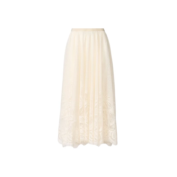 Fabiana Filippi Circle Skirt in Lace, Butter