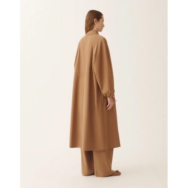 Fabiana Filippi Coat in Techno Tailoring, Wicker, view 4