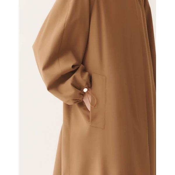 Fabiana Filippi Coat in Techno Tailoring, Wicker, view 6