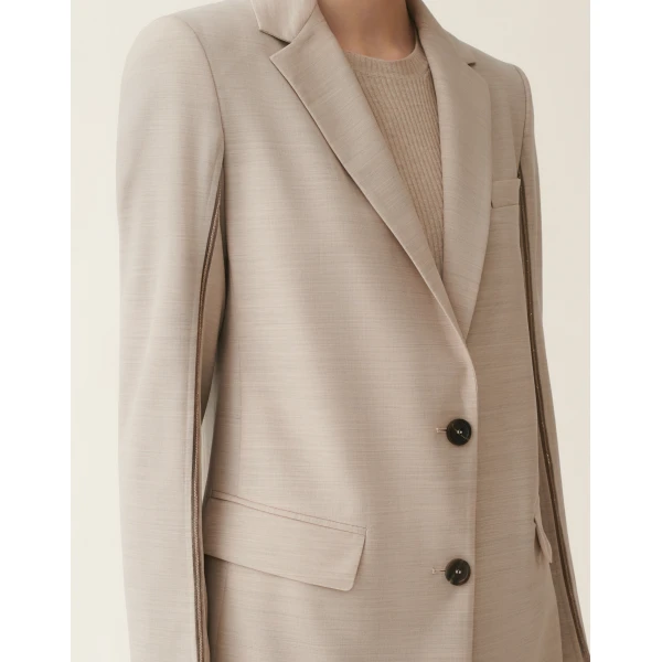 Fabiana Filippi Cool Wool Blazer in Cachà, view 5