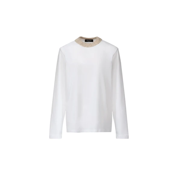 Fabiana Filippi Cotton Jersey T-shirt in Optical White Top