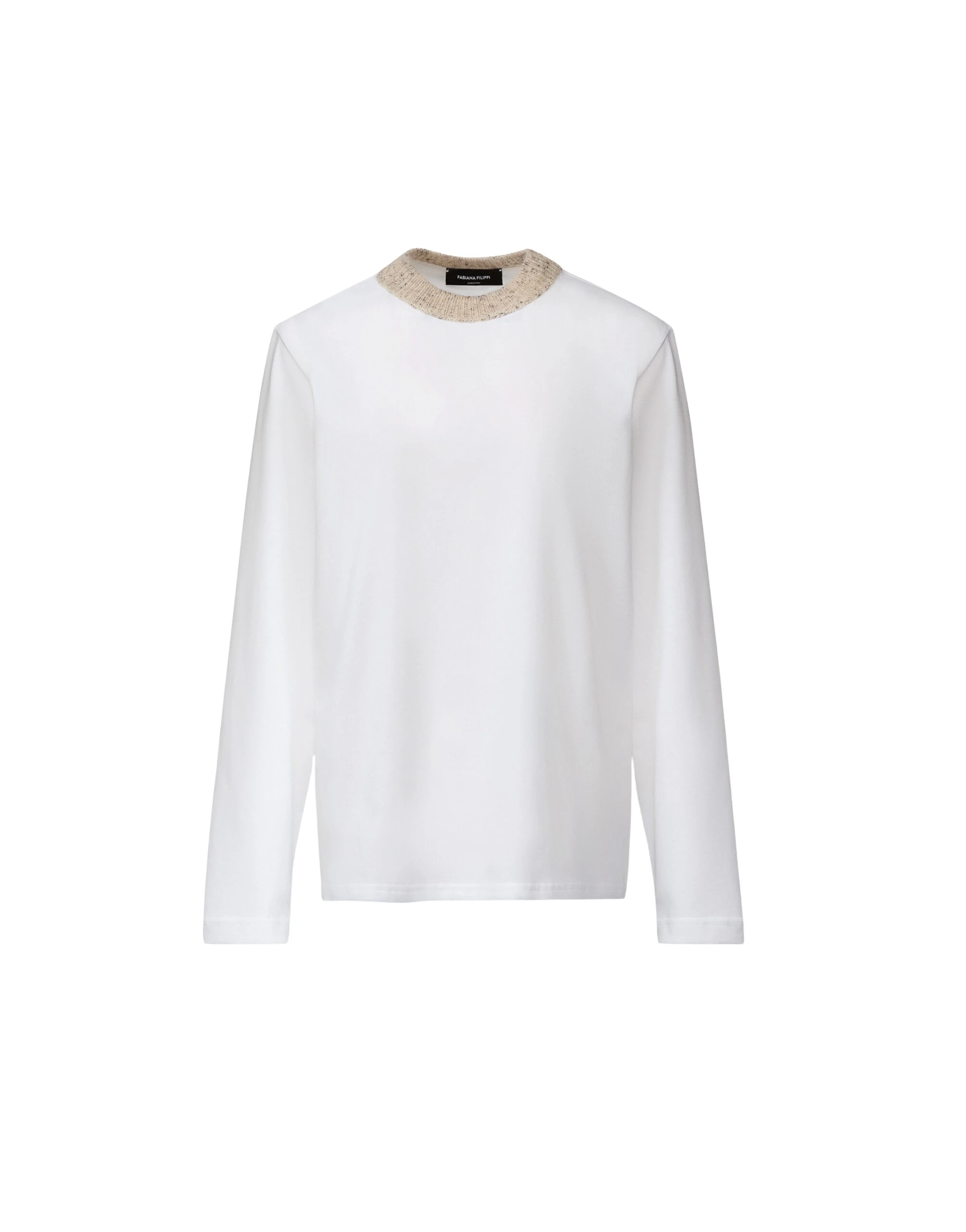 Fabiana Filippi Cotton Jersey T-shirt in Optical White Top