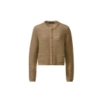 Fabiana Filippi Cotton Ribbon Cardigan in Khaki