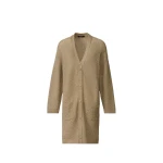 Fabiana Filippi Cotton Ribbon Cardigan with Sequins in Khaki