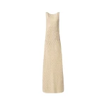 Fabiana Filippi Cotton Ribbon Dress with Sequins in Butter