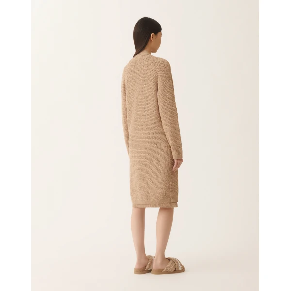 Fabiana Filippi Cotton Tape Cardigan with Sequins in Acer, view 4