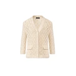 Fabiana Filippi Cotton Tape Cardigan with Sequins in Butter