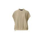 Fabiana Filippi Cotton and Linen Sweater with Sequins in Khaki