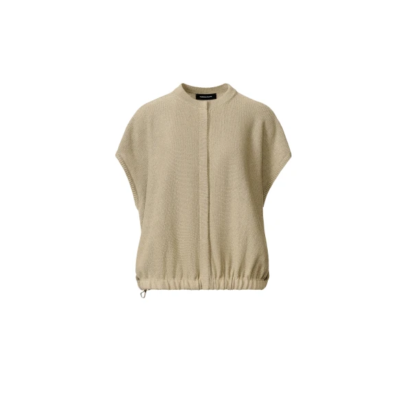 Fabiana Filippi Cotton and Linen Sweater with Sequins in Khaki