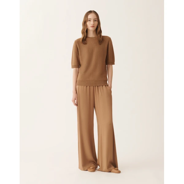 Fabiana Filippi Cotton and Linen Sweater with Sequins in Wicker, view 3