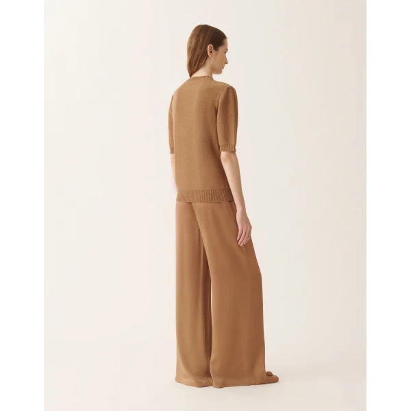 Fabiana Filippi Cotton and Linen Sweater with Sequins in Wicker, view 4
