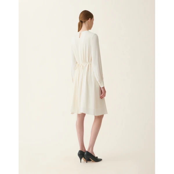 Fabiana Filippi Crêpe de Chine Dress in Butter, view 4