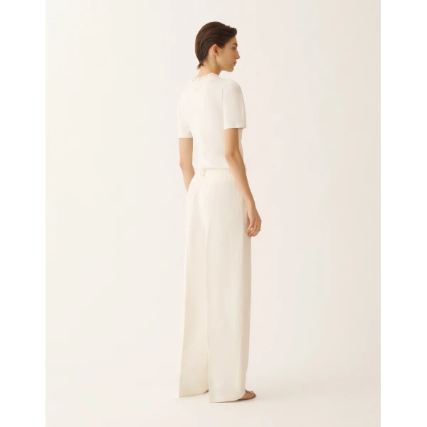 Fabiana Filippi Crepe de Chine Pants in Butter, view 4