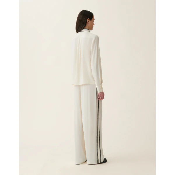 Fabiana Filippi Crêpe de Chine Shirt in Butter, view 4