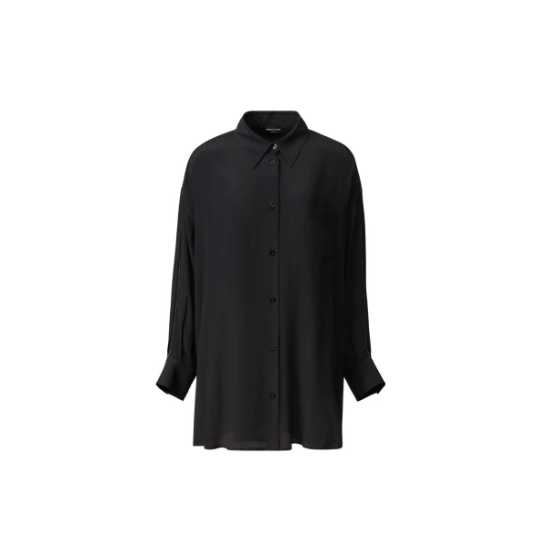 Fabiana Filippi Crepe de Chine Shirt in Night Blue