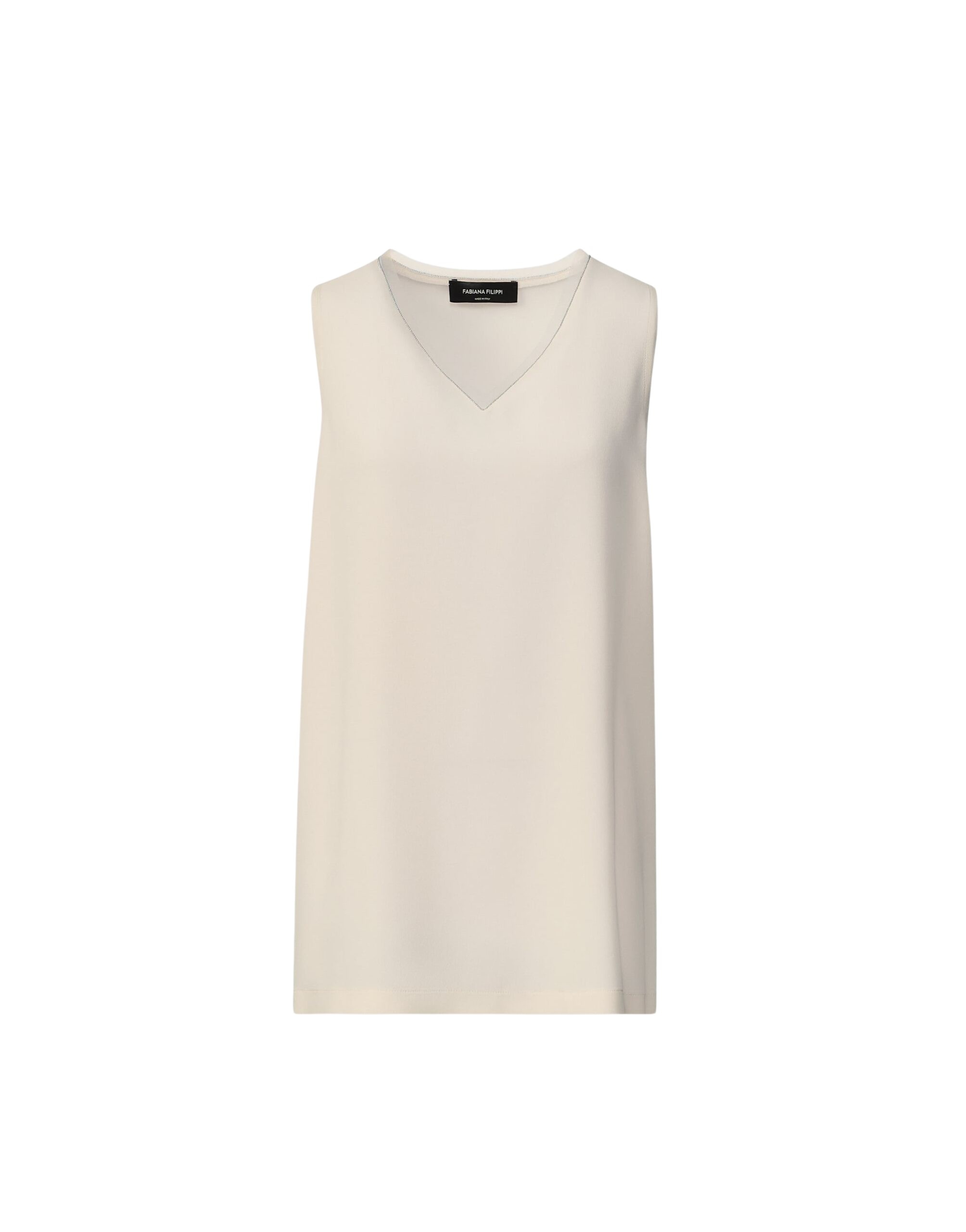 Fabiana Filippi Crepe de Chine Tank Top in Rain