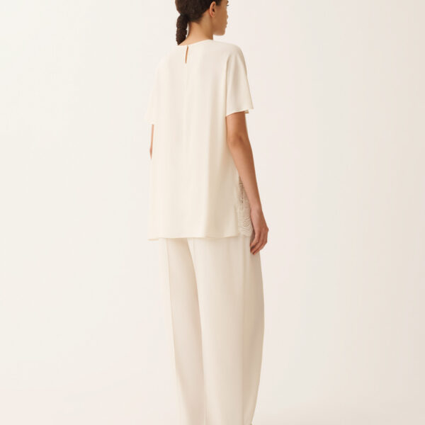 Fabiana Filippi Crepe de Chine Top in Butter, view 4
