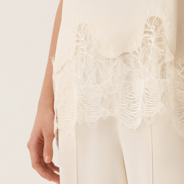 Fabiana Filippi Crepe de Chine Top in Butter, view 5