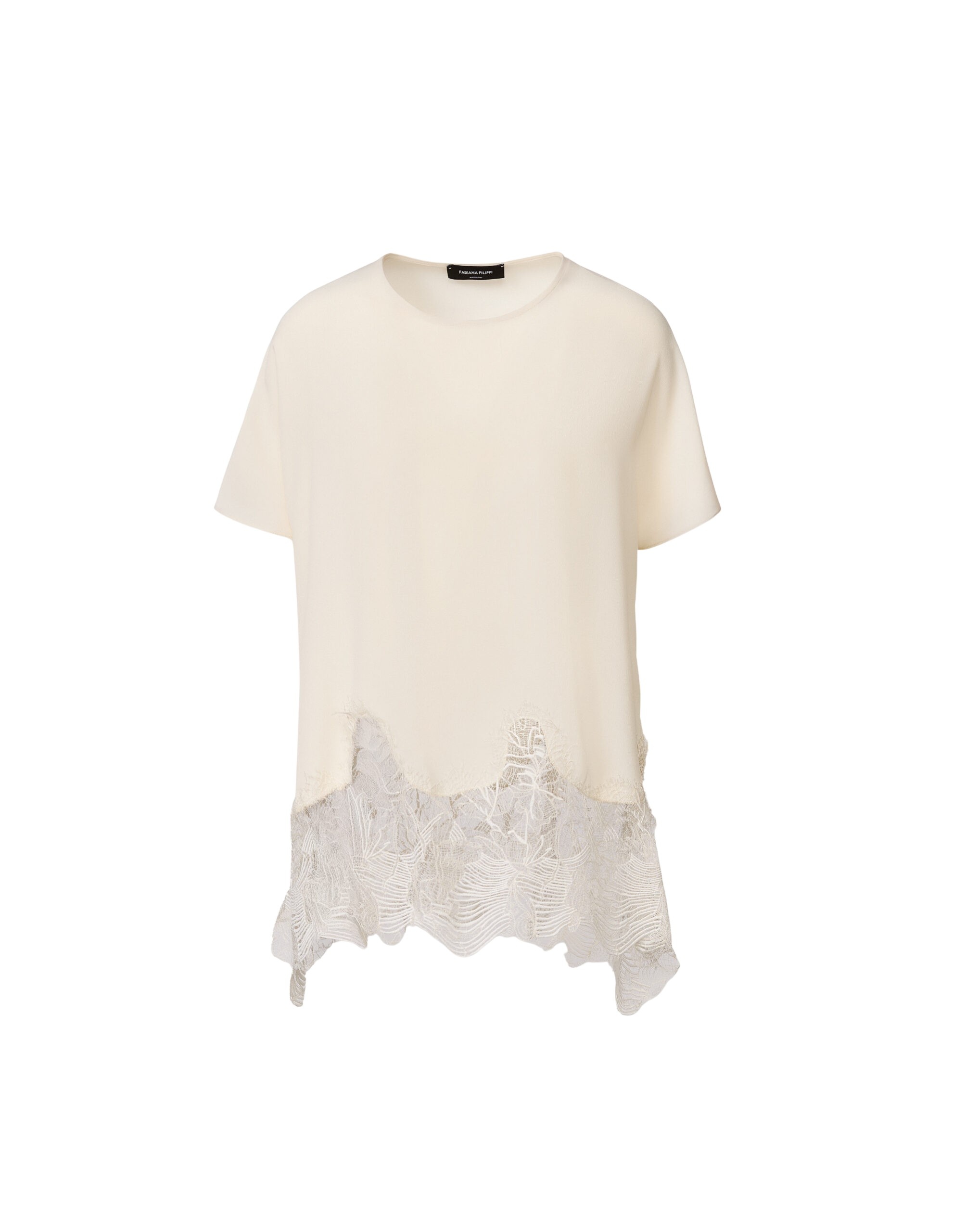Fabiana Filippi Crepe de Chine Top in Butter