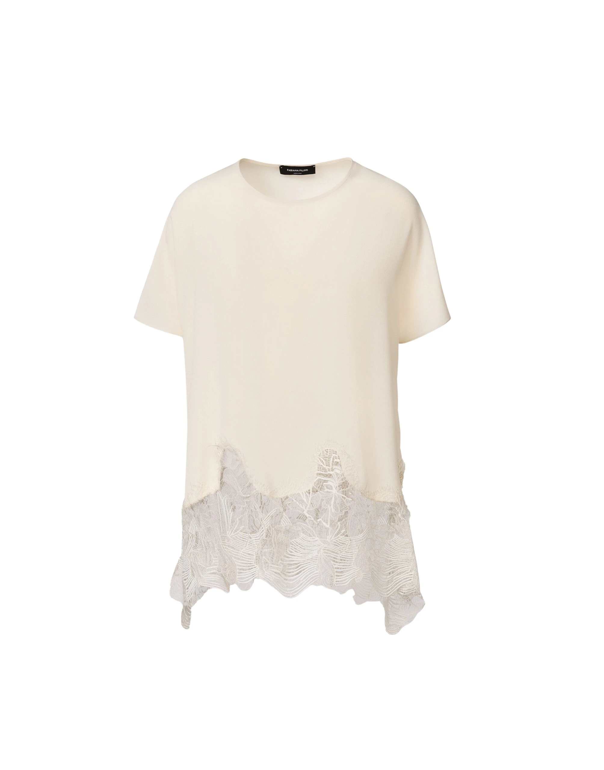 Fabiana Filippi Crepe de Chine Top in Butter