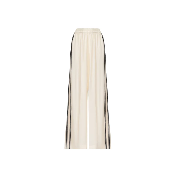 Fabiana Filippi Crêpe de Chine Trousers in Butter