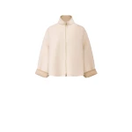 Fabiana Filippi Cropped Boxy Coat in Double Wool, Beige