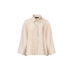 Fabiana Filippi Cropped Shirt in Natural Linen Canvas