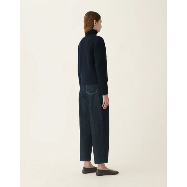 Fabiana Filippi Denim and Knit Jacket in Midnight Blue, view 4