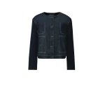Fabiana Filippi Denim and Knit Jacket in Midnight Blue