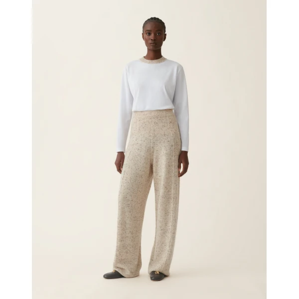 Fabiana Filippi Donegal Yarn Trousers with Lurex in Cachà, view 3