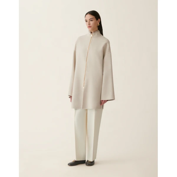 Fabiana Filippi Double Wool Caban in Cachà Coat, view 3