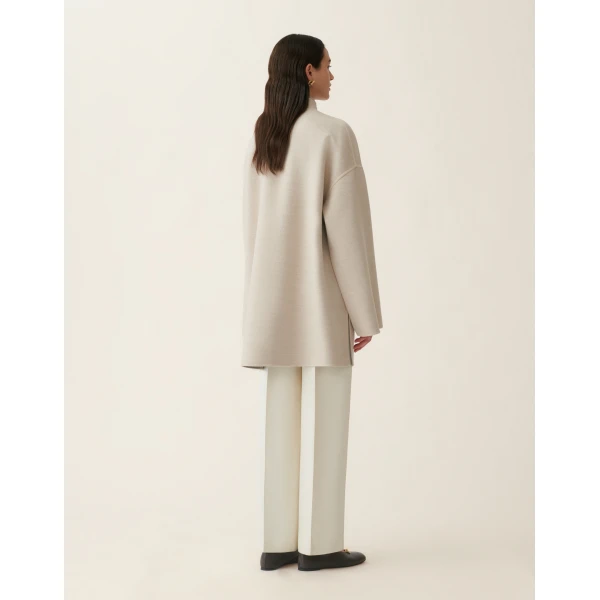 Fabiana Filippi Double Wool Caban in Cachà Coat, view 4