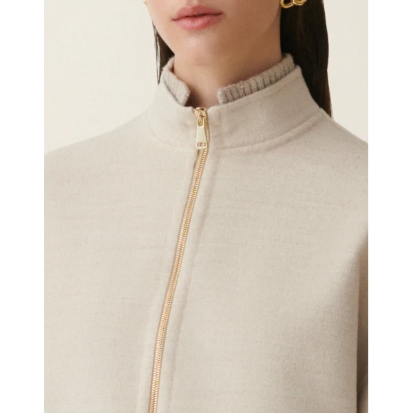 Fabiana Filippi Double Wool Caban in Cachà Coat, view 6