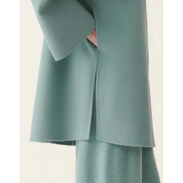 Fabiana Filippi Double Wool Caban in Green Coat, view 5