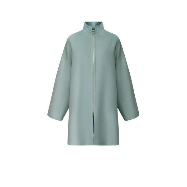 Fabiana Filippi Double Wool Caban in Green Coat