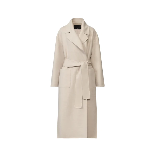 Fabiana Filippi Double Wool Coat in Cachà