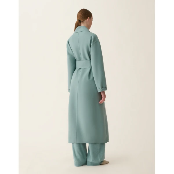 Fabiana Filippi Double Wool Coat in Green, view 4