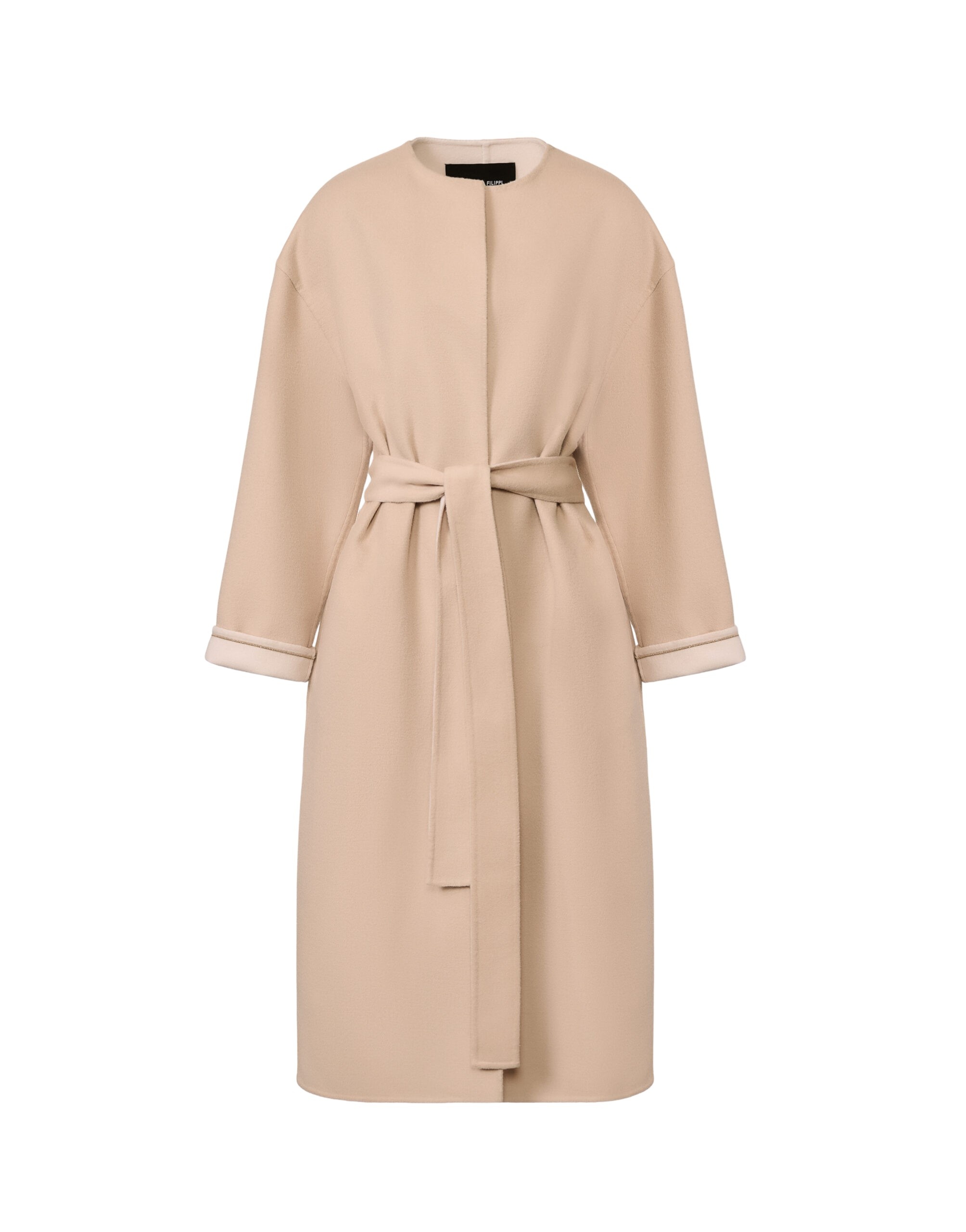 Fabiana Filippi Double Wool Coat in Kasha