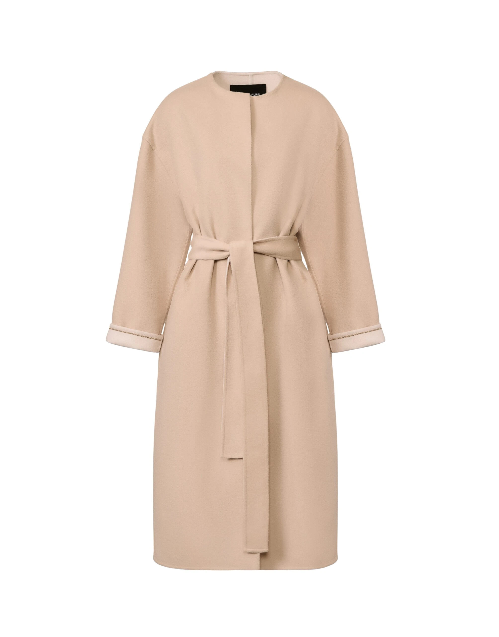 Fabiana Filippi Double Wool Coat in Kasha
