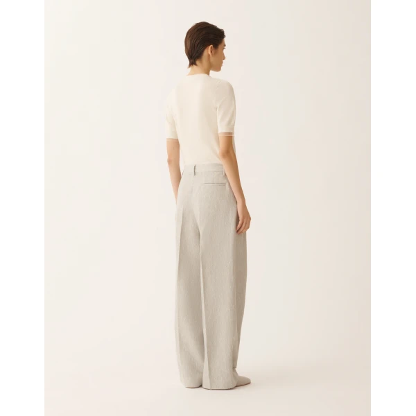 Fabiana Filippi Fil Coupé Drop Tailoring Pants in Ice, view 4