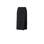 Fabiana Filippi Fil Coupe’ Wrap Midi Skirt in Midnight Blue