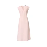 Fabiana Filippi Fluid Dress in Linen and Viscose, Petal Pink