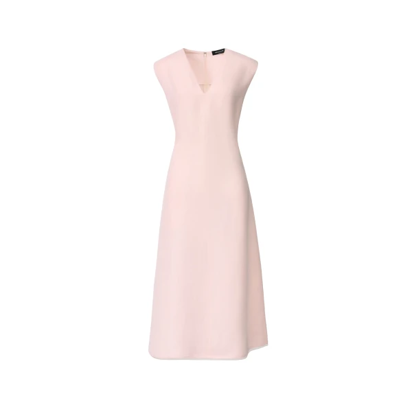 Fabiana Filippi Fluid Dress in Linen and Viscose, Petal Pink